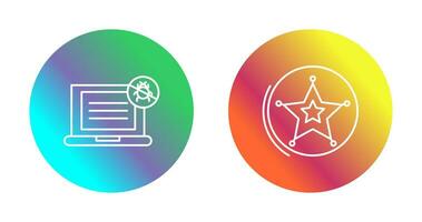 Antivirus and Sheriff Icon vector