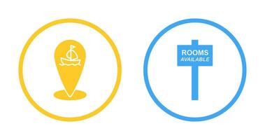 shipping location and room Icon vector