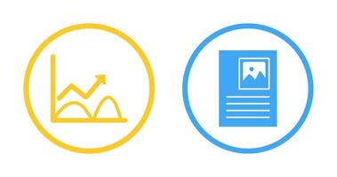 trend in graph and picture attachemnet  Icon vector