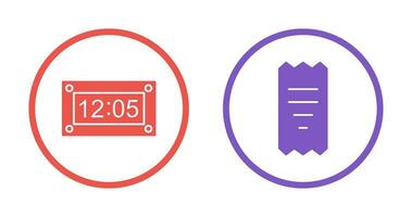 timer and receipt Icon vector