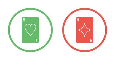 heart cards and diamonds card Icon vector