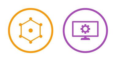 nodes and network setting  Icon vector