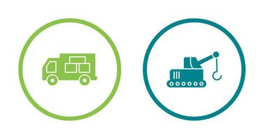 Logistics Car and Lifter Icon vector