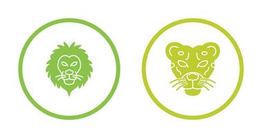 Lion and Cheetah Icon vector