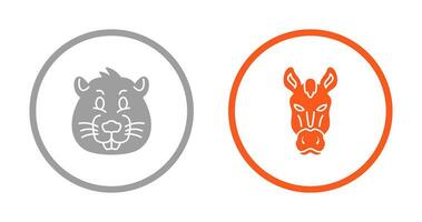 Beaver and Horse Icon vector