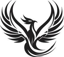 Fiery Phoenix Vector Symbol Mythical Bird Logo Design