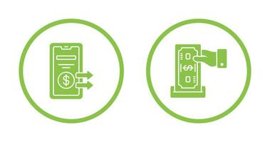 Deposit and Transfer Icon vector