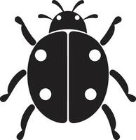 Iconic Symmetry The Ladybug Insignia of Elegance Mysterious Monochrome Majesty The Ladybugs Charm vector