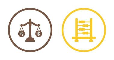 Scale and Abacus Icon vector