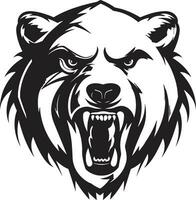 Bear Leadership Symbol Bear King Badge vector
