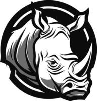 Symphonic Beauty Black Vector Rhinos Regal Presence Sculpted Grace in Sound Black Rhino Emblem