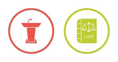 Podium and Law Icon vector