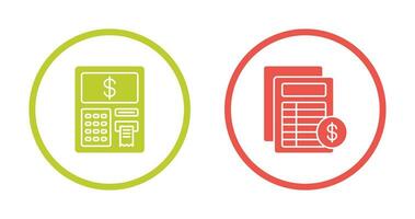 Atm and Invoice Icon vector