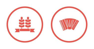 Accordion a d Wheat Icon vector