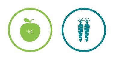 Apples and Carrots Icon vector