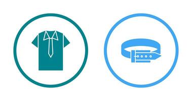 Shirt and Tie and Belt Icon vector