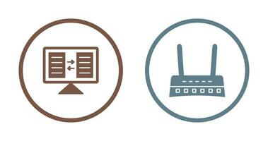 File Sharing and Router Icon vector
