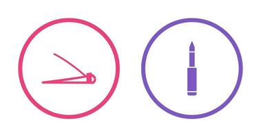 Nailcutter and  Eyeliner Icon vector