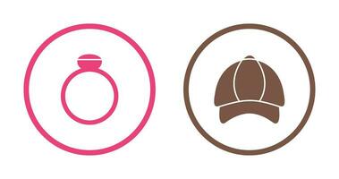 Ring and P Cap Icon vector