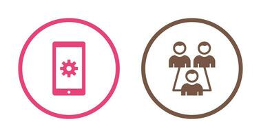 Network Settings and Connected Users Icon vector