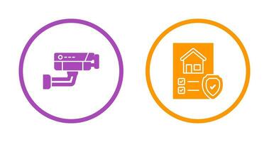Cctv and Protection Icon vector