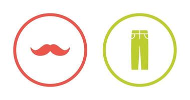 Moustache Men Pants Icon vector