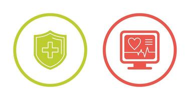 Protection and Plus Icon vector