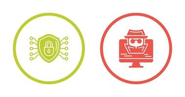 Protection and Spyware Icon vector