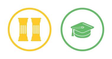 Column and Mortarboard Icon vector