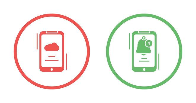 clima aplicación y notificaciones icono vector