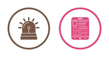 Alarm System and Ebook Icon vector