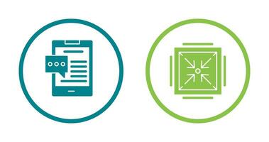 Chat and Minimize Icon vector