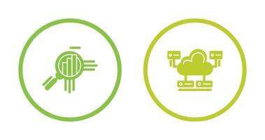 Business Analytics and Cloud Database Icon vector