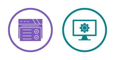 Web Browser and Monitor Screen Icon vector