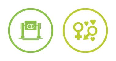 Wedding and Genders Icon vector