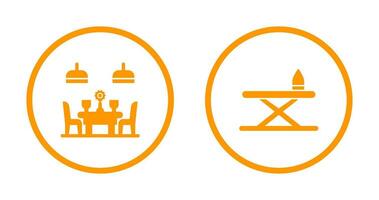 Iron Board and Table Icon vector