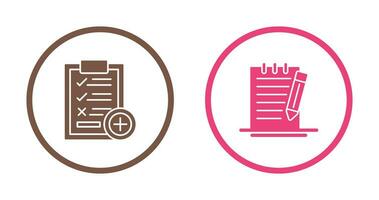 Medical Examination List and Check Up List Icon vector