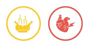 Heart Attack and hashtray Icon vector