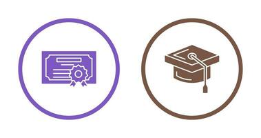 Diploma and Cap Icon vector