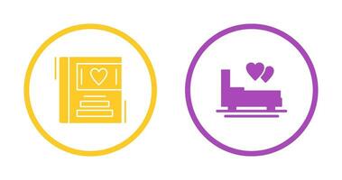 Wedding Album and Honeymoon Icon vector