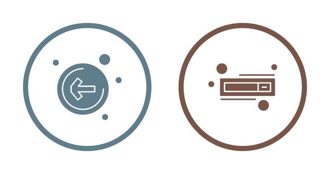 Left Arrow and Switch Icon vector