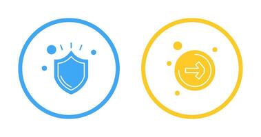 Shield and Right  Icon vector