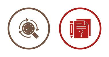 Research and Question Icon vector