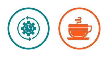 Coffee and Rotate  Icon vector