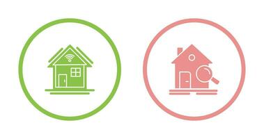 Search and Smart Home Icon vector