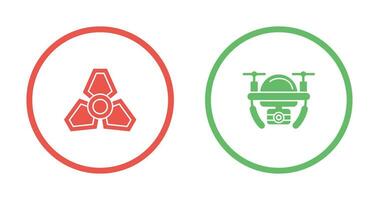 lander and camera drone Icon vector