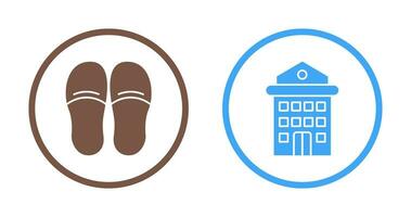 Slippers and Hotel Icon vector