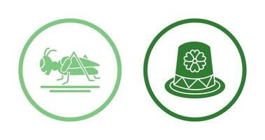 Grasshopper and Hat Icon vector