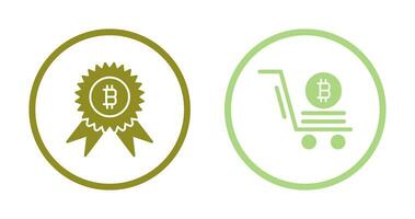 Reward and Pushcart Icon vector