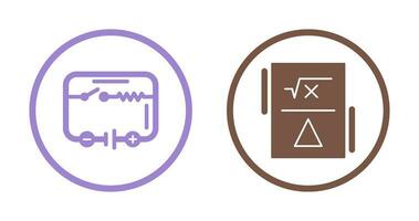 Electrical Circuit and Formula Icon vector